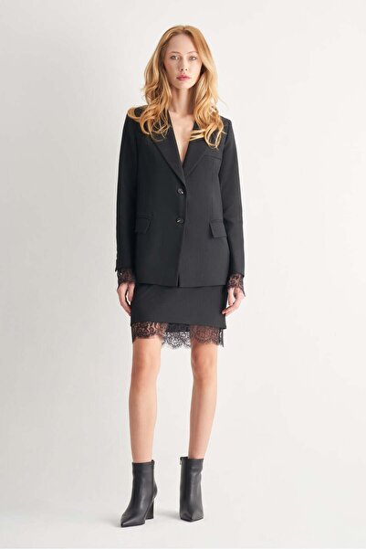 UTOPIAN Dantel Detaylı Mini Etek