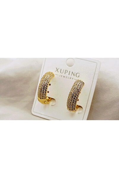 XUPING JEWELRY Cercei placați cu aur de 18k și pietre de zirconiu