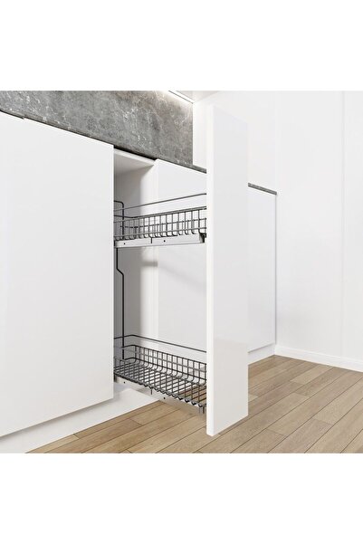 SELINAVA Cos Jolly reglaj 3D 240x470, culisare jos cu glisiera , extragere totala, corp de 300 mm, crom