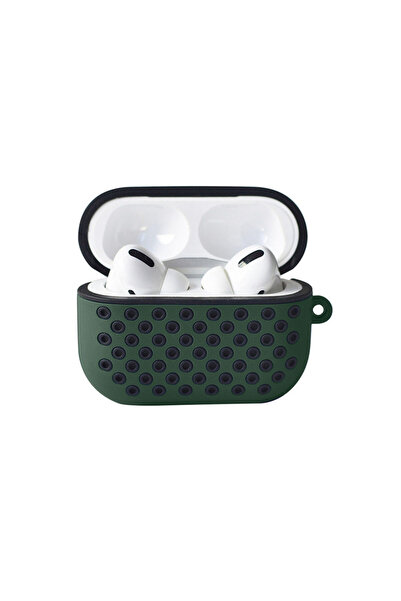 NewFace حافظة متوافقة مع Airpods Pro 2 (الجيل الثاني) - أخضر كاكي-أسود 337108