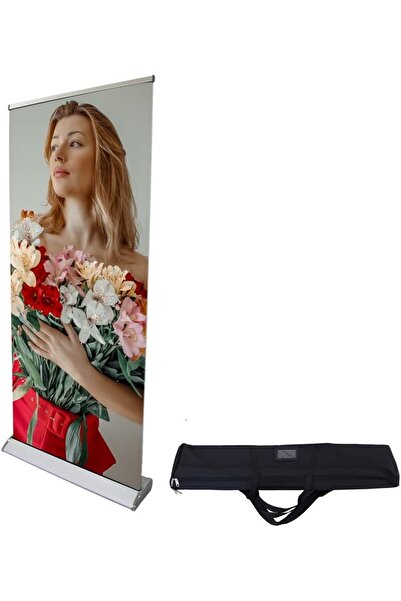 ALAYRA International حامل لافتة قابل للتخصيص والسحب، عبوة من قطعتين، 33 × 81