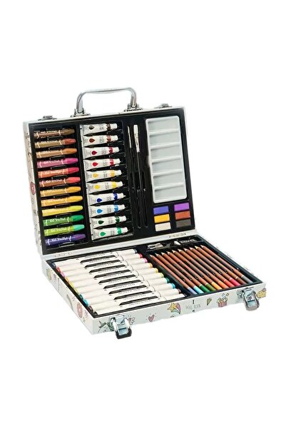 OEM Set De Pictura Si Desen Pentru Copii, 95 De Piese, Cutie Metalica