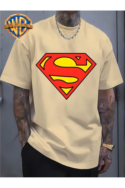 oneagılyazı Iconic Superman Emblem Print, I, Round Neck Short Sleeve T-Shirt,