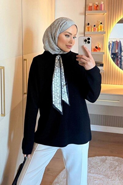 Şulemoda Giyim Paradox Scarf Sweater Black