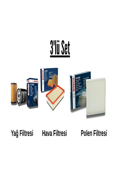 Bosch Honda Civic FD6 1.4 HB 2007-2012 Hava Yağ Standart Polen Filtre Bakım Seti