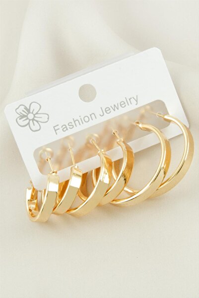 ZERO LAND 1614853749 6 قطع أقراط دائرية (205348) 2-2.5-3 سم-أصفر