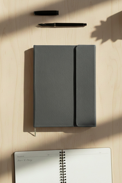 Copyrite Smoke Irregular Office Agenda |   Striped Planner Notebook, Minimal Design, Magnetic Closure