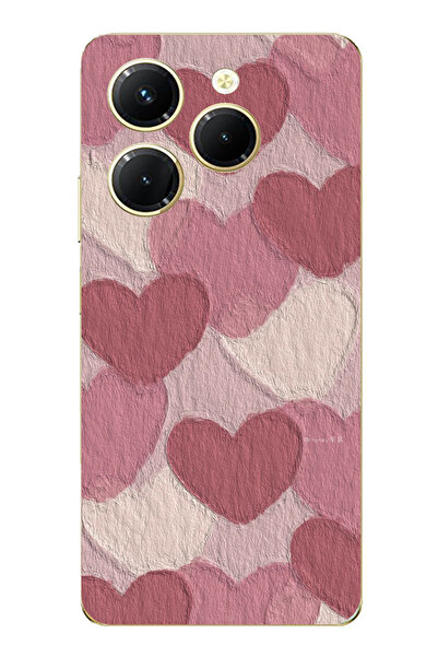 TechTree حافظة سيليكون مطبوع متوافقة مع هاتف Infinix Hot 40-40 PRO مع لون ورد...