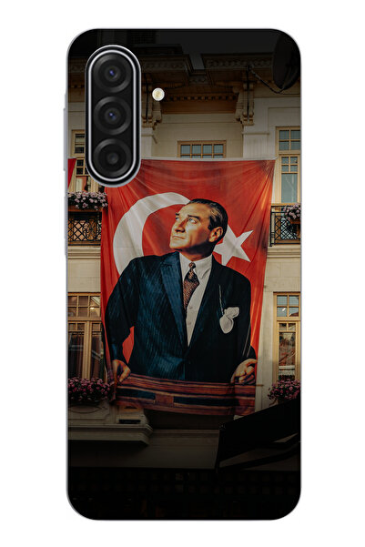 TechTree حافظة سيليكون متوافقة مع هاتف سامسونج جالاكسي A17 بتفاصيل علم أتاتور...