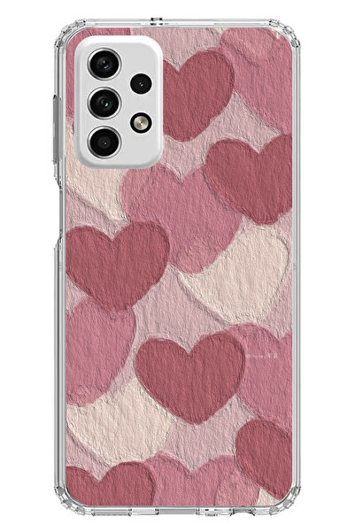 TechTree حافظة سيليكون متوافقة مع هاتف سامسونج جالاكسي A73 باللون الوردي البا...