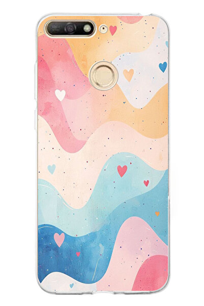 TechTree حافظة سيليكون متوافقة مع هاتف Huawei Y6 2018 - Honor 7A بألوان باستي...