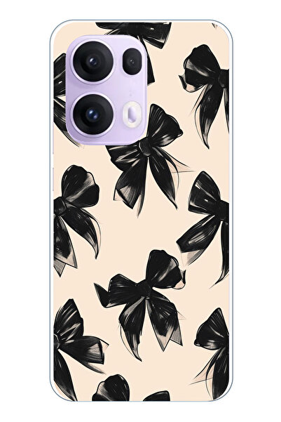 TechTree حافظة سيليكون متوافقة مع هاتف OPPO Reno 13 PRO باللون الأسود مطبوع