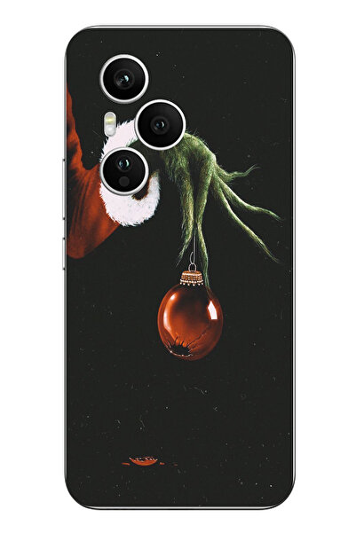 TechTree حافظة سيليكون متوافقة مع هاتف Honor 400 PRO باللون الأخضر وكرة عيد ا...