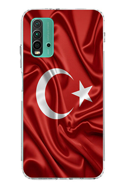 TechTree حافظة سيليكون متوافقة مع Redmi 9T-POCO M3 بعلم تركيا مطبوع