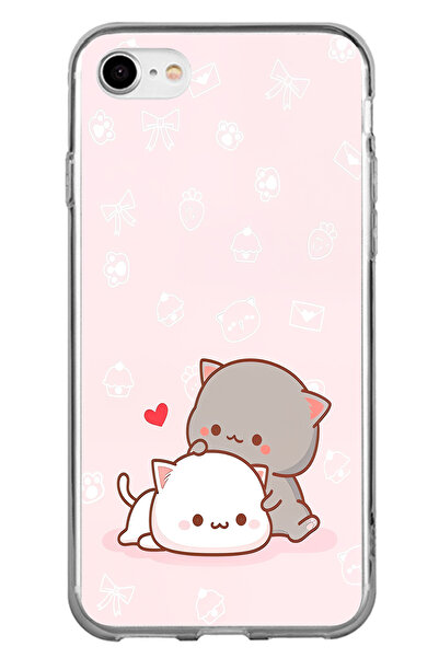 TechTree حافظة سيليكون متوافقة مع هاتف iPhone 7-8-SE 2020، لطيفة وريموتية، مطبوع