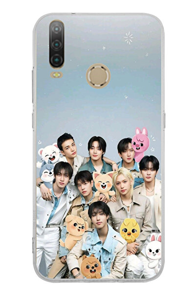 TechTree حافظة سيليكون مطبوع متوافقة مع جهاز General Mobile GM 10 بتصميم فرقة K-Pop للأطفال وSKZOO