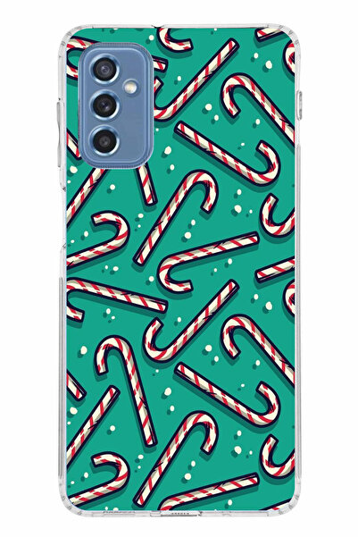 TechTree حافظة سيليكون متوافقة مع هاتف سامسونج جالاكسي M52 لعام مطبوع مع حلوى...