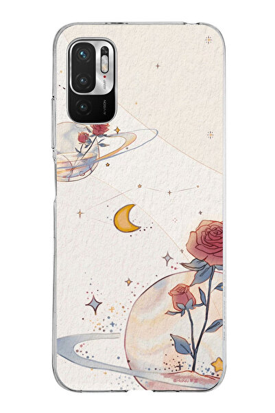 TechTree حافظة سيليكون متوافقة مع هاتف Redmi Note 10 5G، Planet and Star and ...