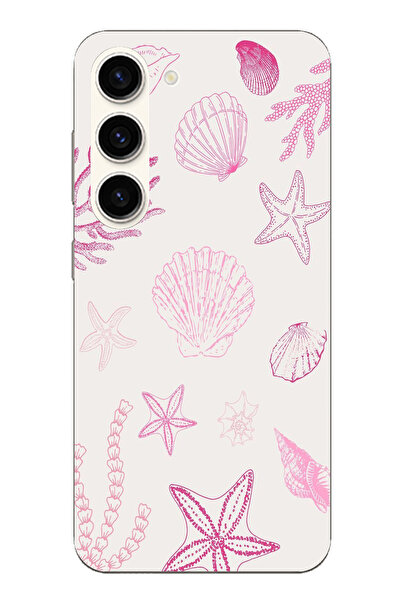 TechTree حافظة سيليكون متوافقة مع هاتف سامسونج جالاكسي S23 باللون الوردي وستا...