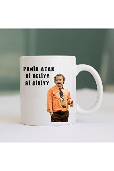 HD POSTER Panik Atak Bi Geliy Bi Gidiy Yazılı Mizah Temalı Karakter Baskılı K...