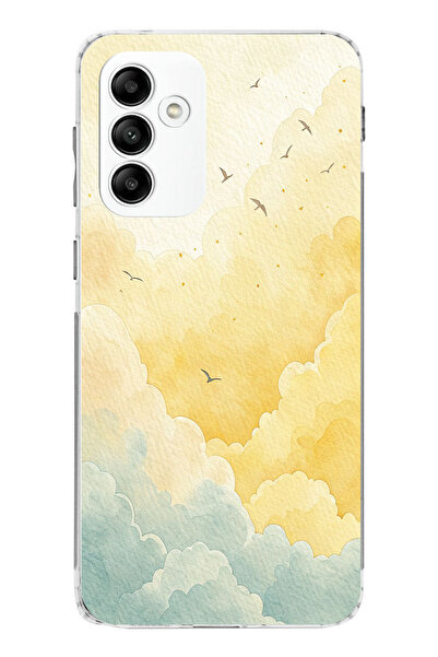 TechTree حافظة سيليكون متوافقة مع هاتف سامسونج جالاكسي A05s باللونين الأصفر و...