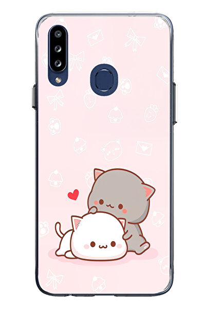 TechTree حافظة سيليكون متوافقة مع هاتف Samsung Galaxy A20S، لطيفة وريموتية، مطبوع