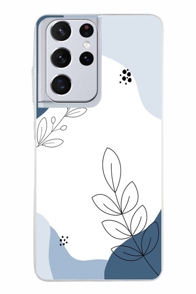 TechTree حافظة سيليكون متوافقة مع هاتف سامسونج جالاكسي S21 ULTRA باللون الأزر...