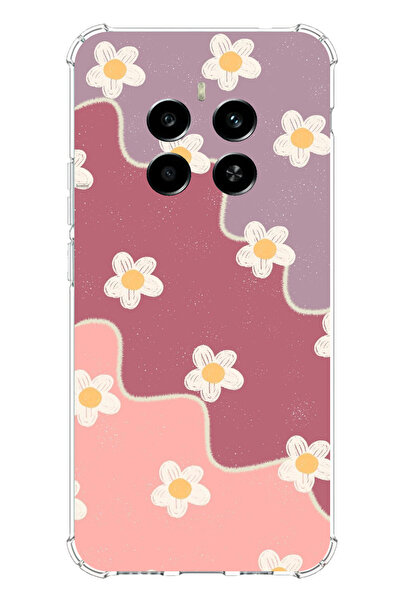 TechTree حافظة سيليكون متوافقة مع هاتف Realme 12 4G-12 بلس بلون الورد المجفف ...