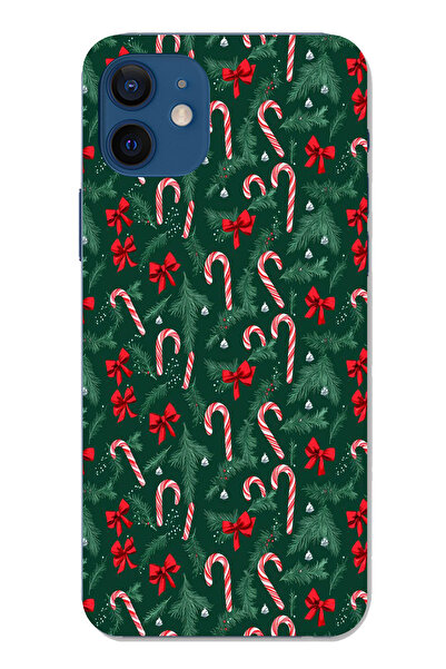 TechTree حافظة سيليكون متوافقة مع هاتف iPhone 12-12 PRO لشجرة الصنوبر وعصا ال...