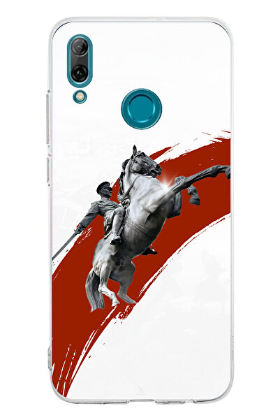 TechTree جراب سيليكون متوافق مع هاتف Huawei P Smart 2019 بتصميم حصان منتفخ وت...