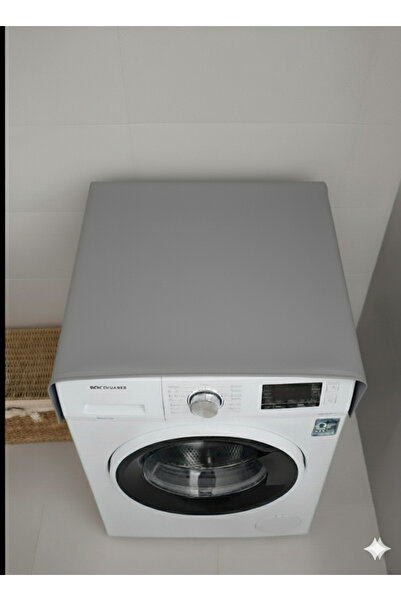 BeybiNest Washing Machine Cover Duck Fabric Stain and Liquid Repellent Light Gray
