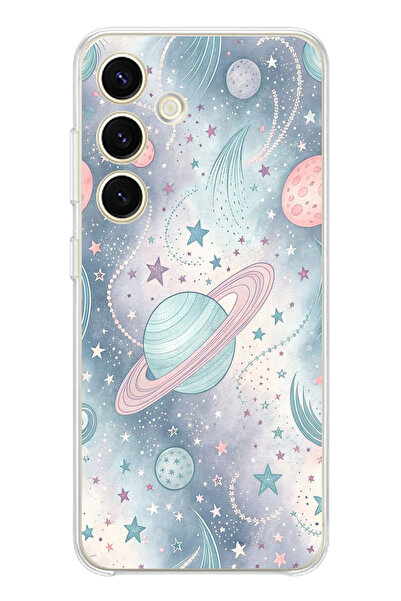 TechTree حافظة سيليكون ناعمة ملونة متوافقة مع هاتف سامسونج جالاكسي S25 مطبوع