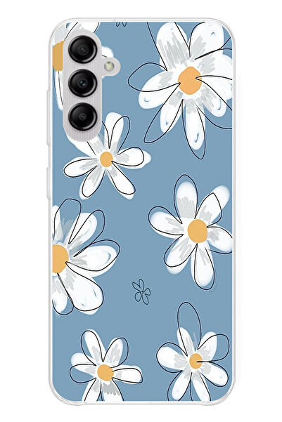 TechTree حافظة سيليكون متوافقة مع هاتف سامسونج جالاكسي A14 باللون الأزرق ديزي...