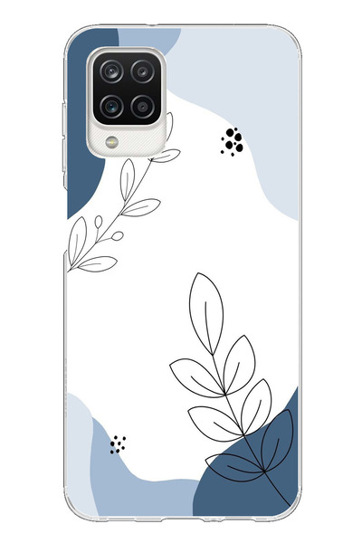 TechTree حافظة سيليكون متوافقة مع هاتف سامسونج جالاكسي A12-M12 باللون الأزرق ...