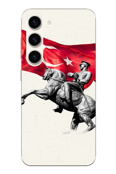 TechTree حافظة سيليكون متوافقة مع هاتف سامسونج جالاكسي S23 بتفاصيل تذكارية لأ...