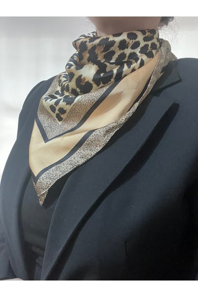 shop Imported Satin Leopard Pattern Stylish Women's Scarf 70*70
