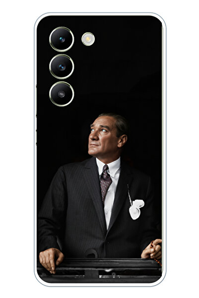 TechTree حافظة سيليكون متوافقة مع هاتف Vivo V30 Lite من Ufka Bakan Lider Atat...