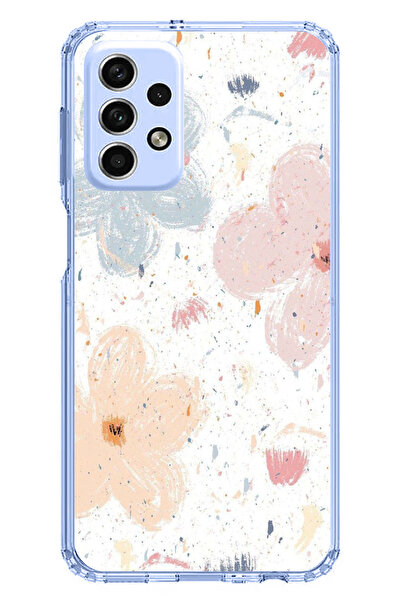 TechTree حافظة سيليكون مطبوع متوافقة مع هاتف سامسونج جالاكسي A33 بنمط زهور تج...