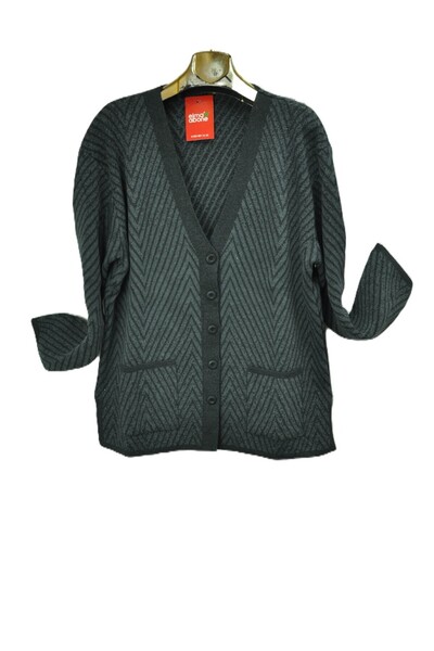 elma abone Plus Size Buttoned Mother Cardigan