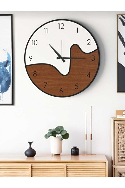 mrchediyesepeti 40 cm Mdf Wall Clock, Decorative Design, Silent Mechanism, St...