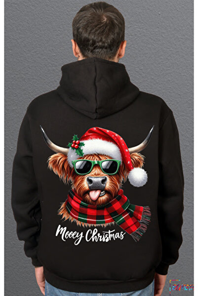 Bumeta Hanorac Mooey cu model de tauri de Crăciun tricou Hanorac unisex cu glugă