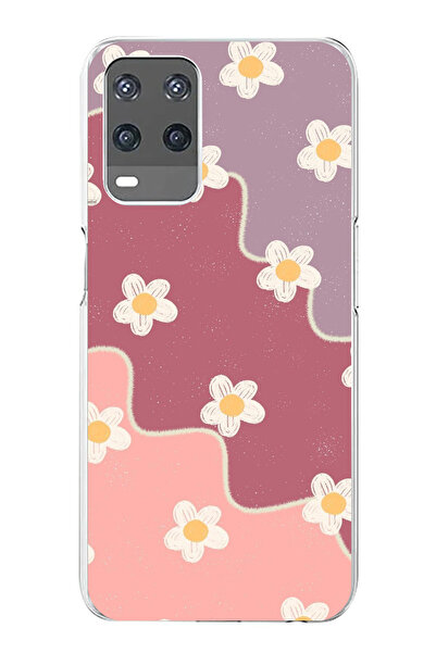 TechTree حافظة سيليكون متوافقة مع هاتف OPPO A54 بلون الورد المجفف والليلكي ال...