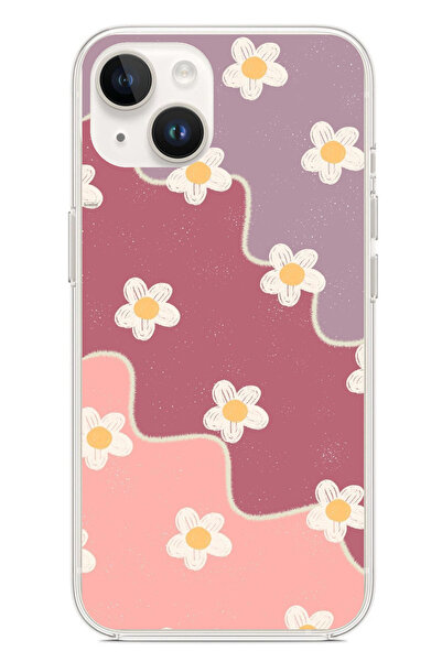 TechTree حافظة سيليكون متوافقة مع هاتف iPhone 14 PLUS بلون الورد المجفف والأر...