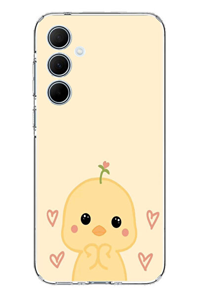 TechTree حافظة سيليكون مطبوع متوافقة مع هاتف سامسونج جالاكسي A35 بنمط كتكوت ل...