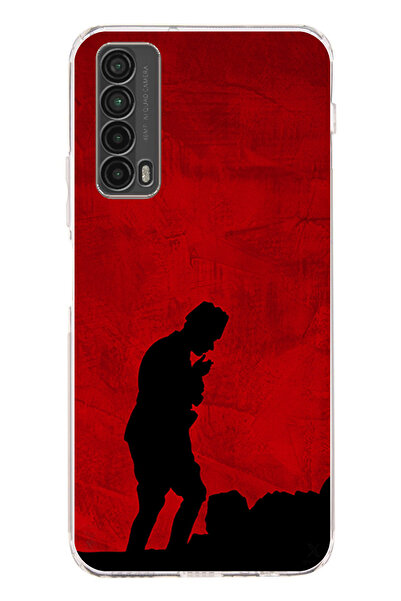 TechTree حافظة سيليكون أتاتورك مطبوع متوافقة مع هاتف هواوي بي سمارت 2021 مع ت...