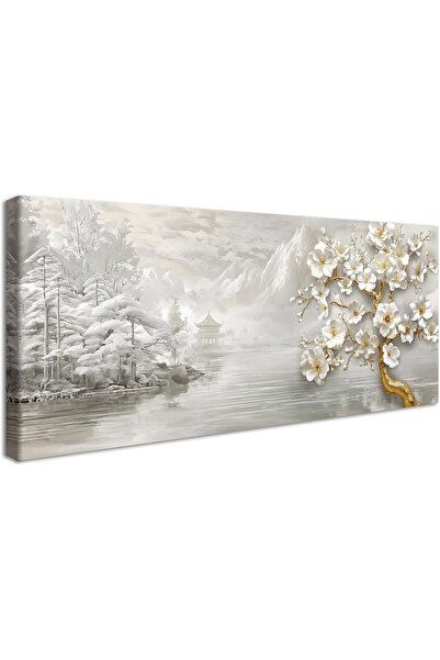 ALAYRA International لوحة جدارية كبيرة من القماش لغرفة النوم 60 × 120 سم - دي...