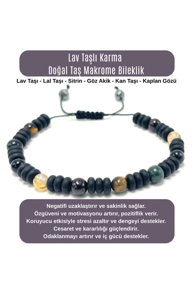 YILDIZ DOĞAL TAŞ سوار مكرامية من الحجر الطبيعي المختلط مع حجر اللاف المعتمد