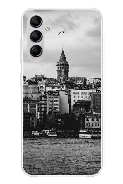 TechTree جراب سيليكون مطبوع متوافق مع هاتف سامسونج جالاكسي A14 مع مناظر برج ج...