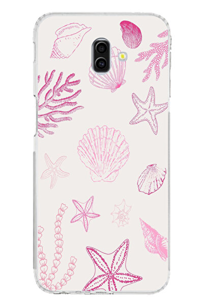 TechTree حافظة سيليكون متوافقة مع هاتف سامسونج جالاكسي J6 بلس باللون الوردي و...