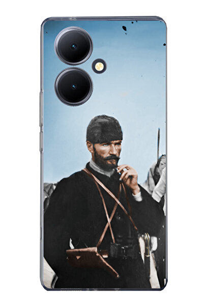 TechTree حافظة سيليكون متوافقة مع هاتف Vivo V29 Lite 5G من أتاتورك مطبوع